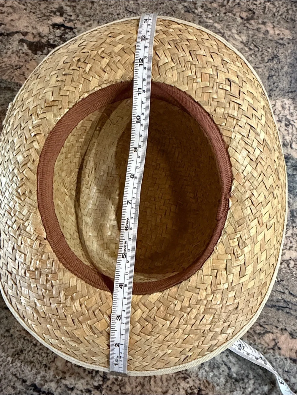 Men's Natural Straw Cowboy Hat with Black Chin Cord